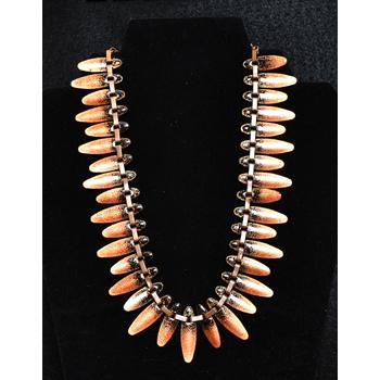 Enameled copper “Nefertiti” necklace 