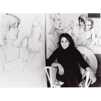 Judith in her studio