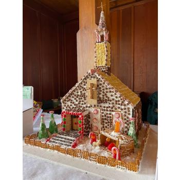 2022 Winner Pre-school: St. John the Baptist Catholic School “Gingerbread Church”